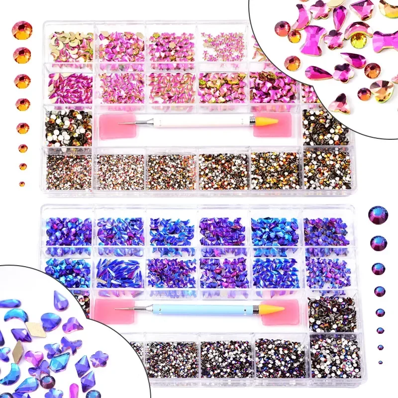 21 Lattice Boxed K9 Special-shaped Nail Drill Flat Bottom Glass Set DIY Nail Rhinestone Jewelry Accessories
21 Lattice Boxed K9 Special-shaped Nail Drill Flat Bottom Glass Set DIY Nail Rhinestone Jewelry Accessories
