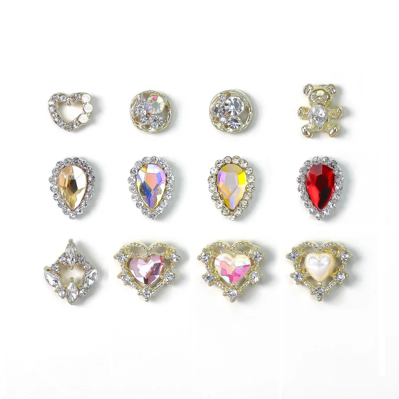 2022 New Quality Metal Rhinestone Nail Art Accessories Charms 3D luxury full diamond color designer Rhinestone nail art charms 
2022 New Quality Metal Rhinestone Nail Art Accessories Charms 3D luxury full diamond color designer Rhinestone nail art charms
