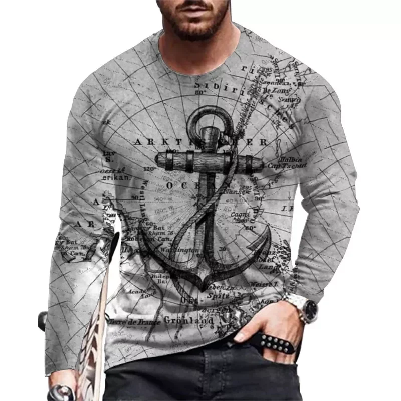 2022NEW Style Boat Anchor Print Men's T shirt Fashion O-Neck Long Sleeve Casual Loose T-Shirts Plus Size Top Tees Men Clothi
2022NEW Style Boat Anchor Print Men's T shirt Fashion O-Neck Long Sleeve Casual Loose T-Shirts Plus Size Top Tees Men Clothi