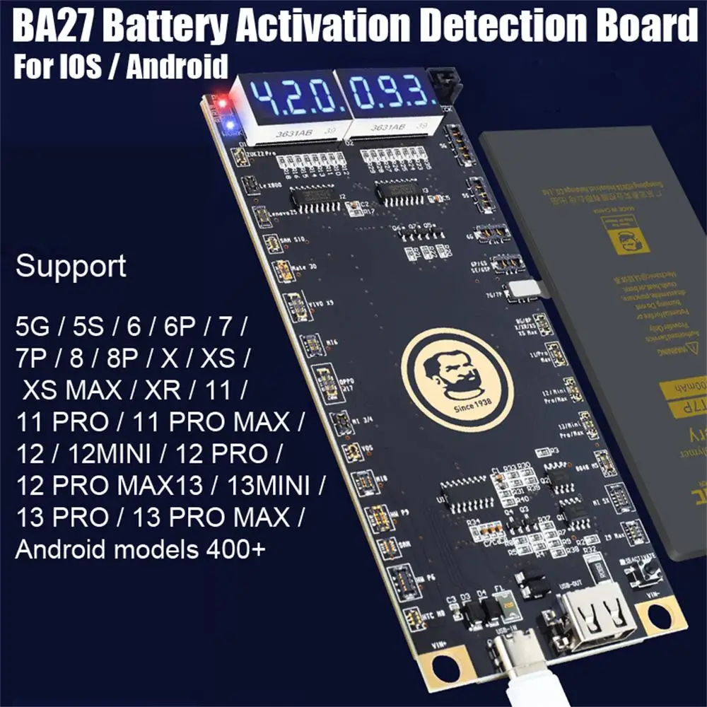 MECHANIC Battery Activation Detection Board Fast Charging For Android iOS iPhone 5-13 Pro Max Samsung Xiaomi Charging Tester
MECHANIC Battery Activation Detection Board Fast Charging For Android iOS iPhone 5-13 Pro Max Samsung Xiaomi Charging Tester