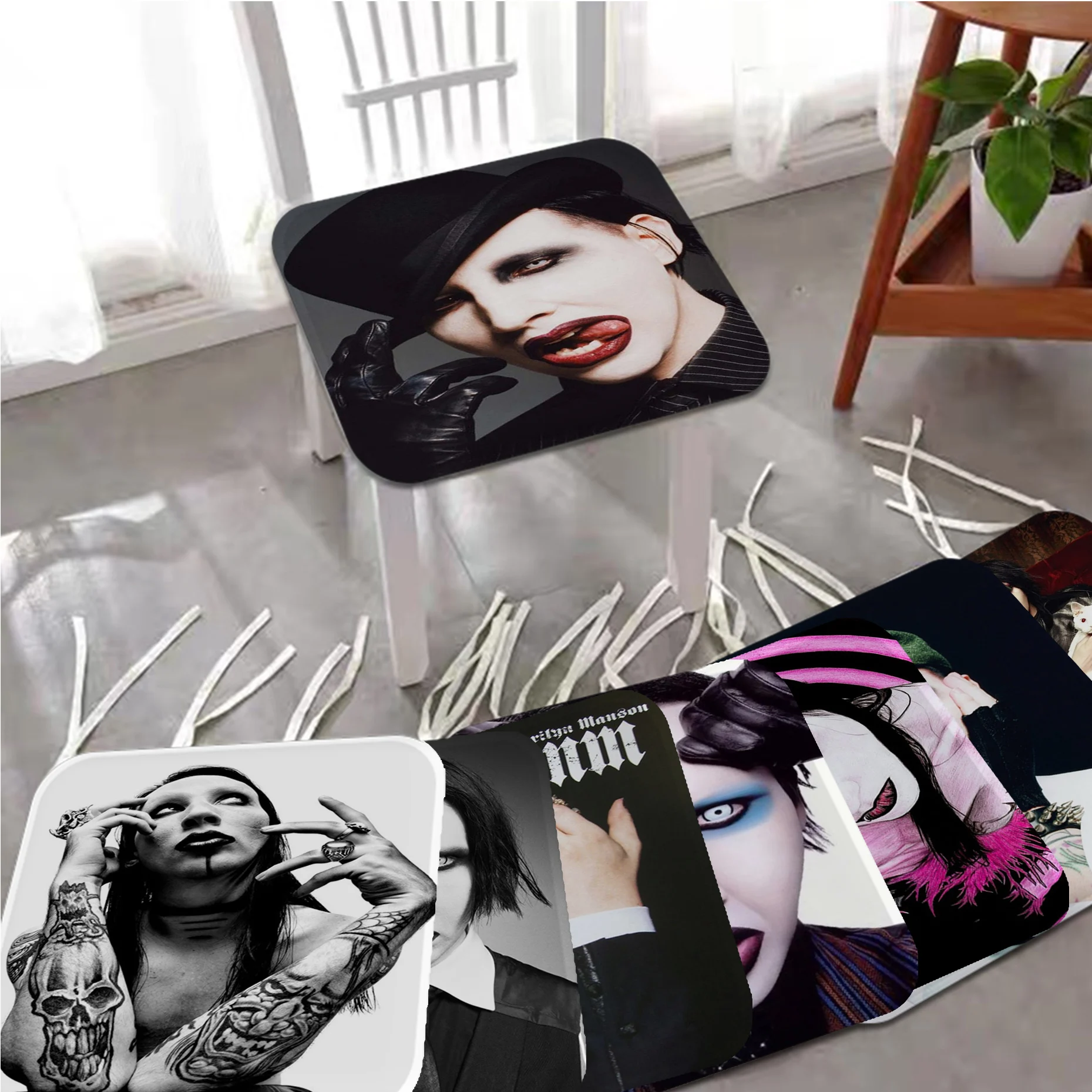 Rock Singer Marilyn Manson Tie Rope Sofa Mat Dining Room Table Chair Cushions Unisex Fashion Anti-slip Chair Mat Pad
Rock Singer Marilyn Manson Tie Rope Sofa Mat Dining Room Table Chair Cushions Unisex Fashion Anti-slip Chair Mat Pad