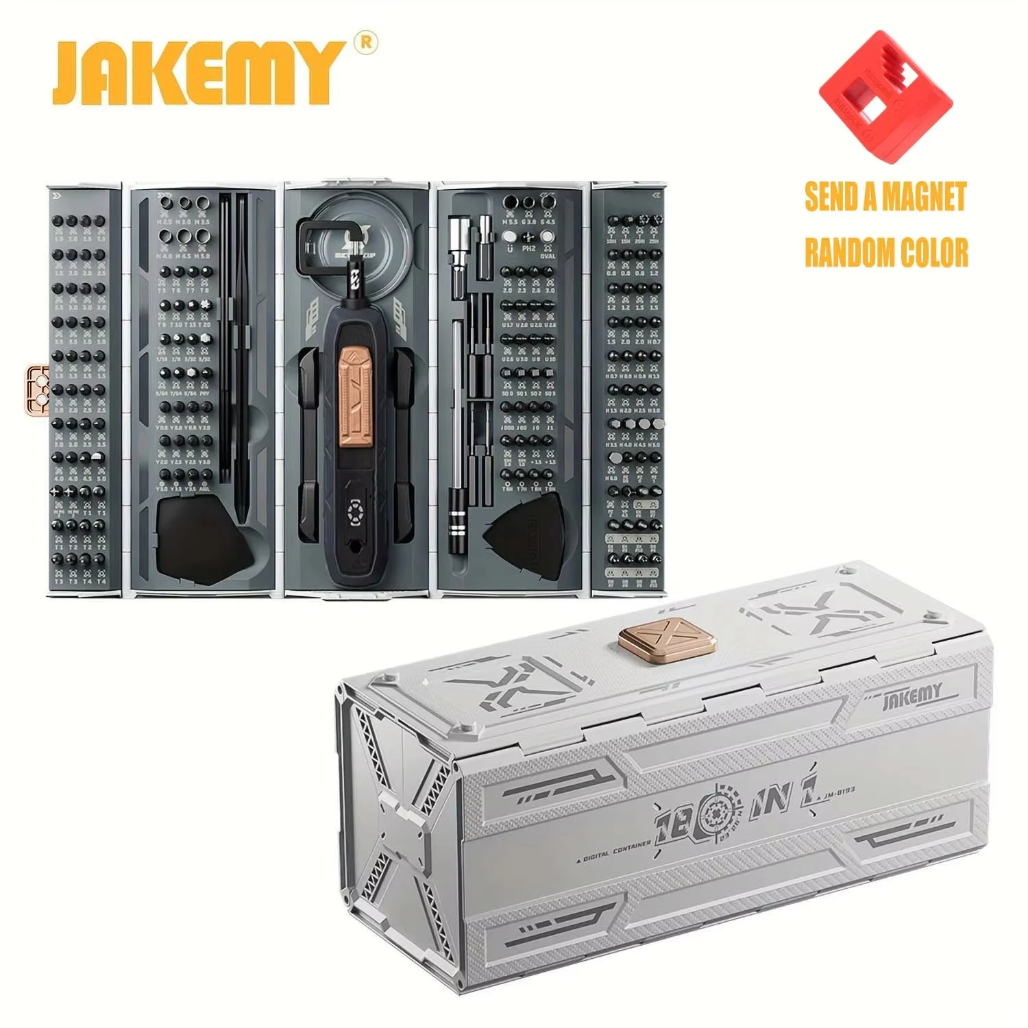 JAKEMY 180 в 1 набор отверток
JAKEMY 180 в 1 набор отверток