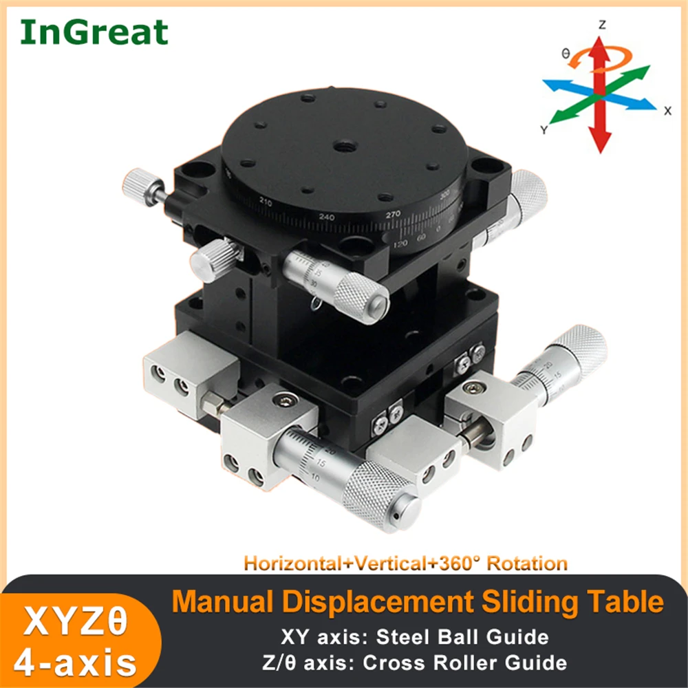 XYZR Axis Combined Manual Micrometer Sliding Table 40 60mm Precision Mini Linear Stage Displacement Platform LGTP60-L LGT60-L
XYZR Axis Combined Manual Micrometer Sliding Table 40 60mm Precision Mini Linear Stage Displacement Platform LGTP60-L LGT60-L