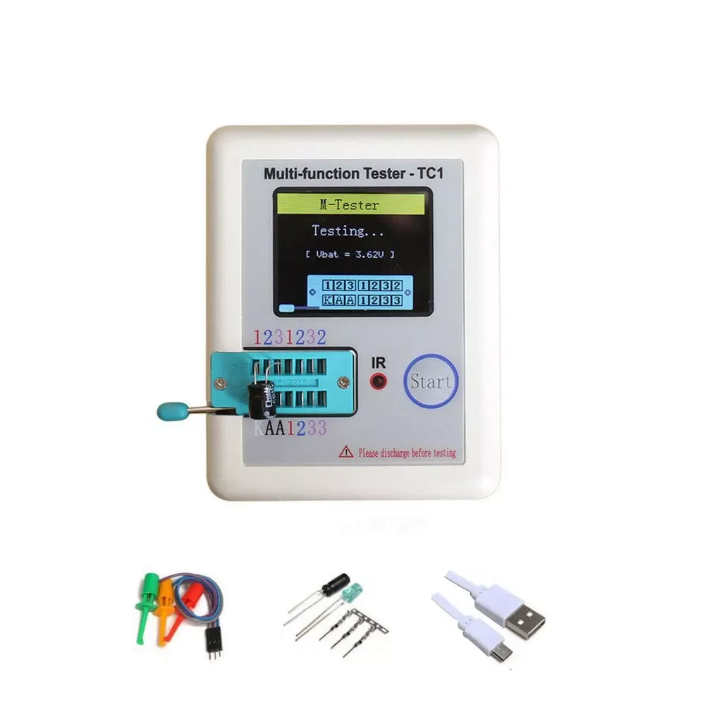 LCR-TC1 TC1 Colorful 3.5inch TFT Screen Multifunctional TFT Backlight Transistor Tester For Diode Triode Capacitor Resistor Test
LCR-TC1 TC1 Colorful 3.5inch TFT Screen Multifunctional TFT Backlight Transistor Tester For Diode Triode Capacitor Resistor Test