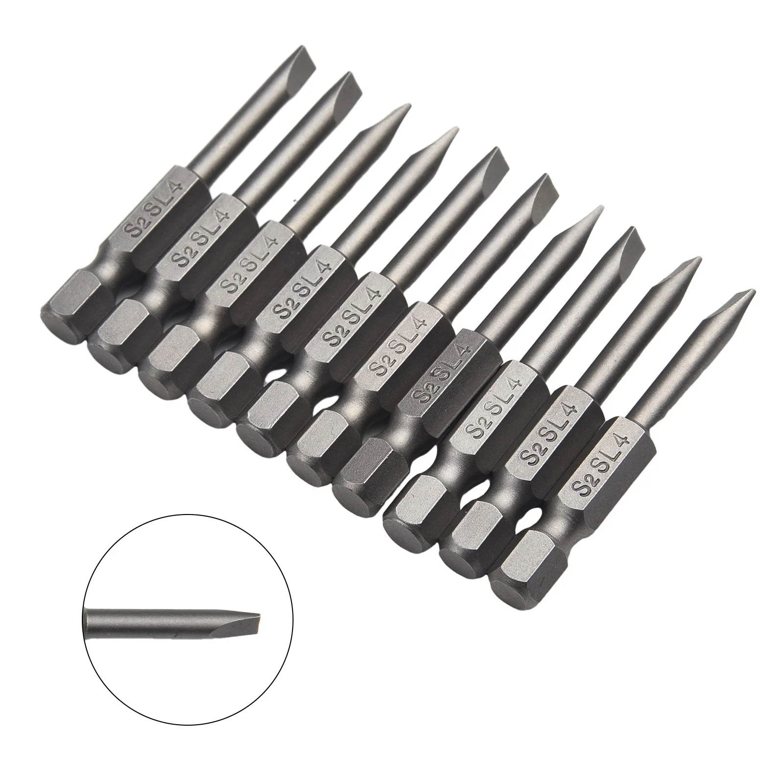 10pc 50mm Hardness Magnetic Slotted Screwdriver Bits Set For Hand Electric Drill Electric Screwdriver Pneumatic Air Screwdriver
10pc 50mm Hardness Magnetic Slotted Screwdriver Bits Set For Hand Electric Drill Electric Screwdriver Pneumatic Air Screwdriver