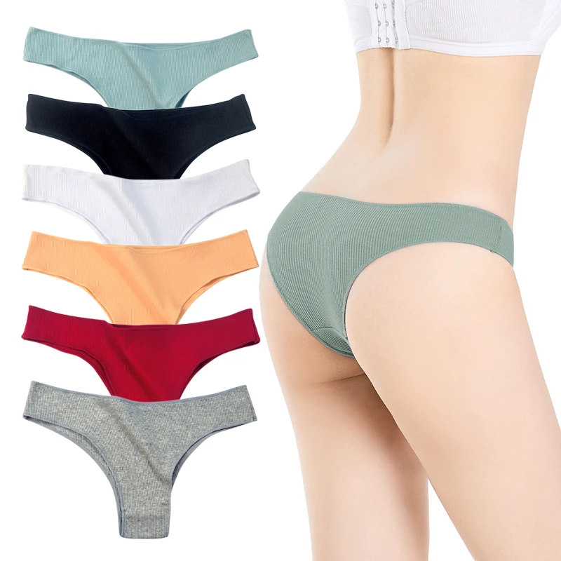 Women Sexy Ribbed Thongs Breathable Underwear T-back Briefs Low-waist Underwear Cotton Panties Lingerie Intimates
Women Sexy Ribbed Thongs Breathable Underwear T-back Briefs Low-waist Underwear Cotton Panties Lingerie Intimates