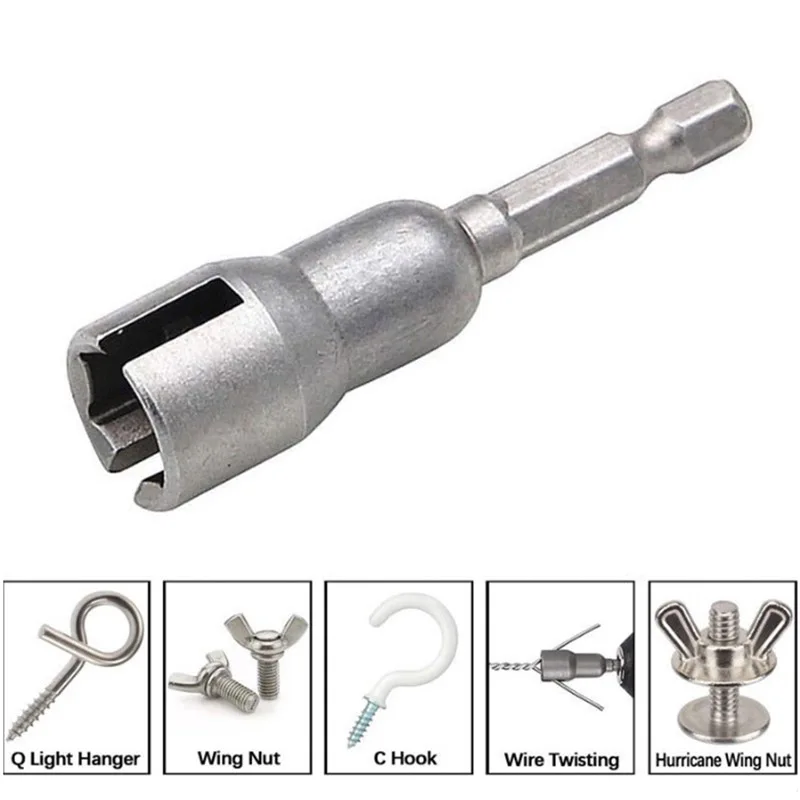 Butterfly Bolt Socket Wrench 6.35mm Hex Shank Socket Adapter Nut for Power Tool Slotted Electric Screwdriver Sleeve
Butterfly Bolt Socket Wrench 6.35mm Hex Shank Socket Adapter Nut for Power Tool Slotted Electric Screwdriver Sleeve