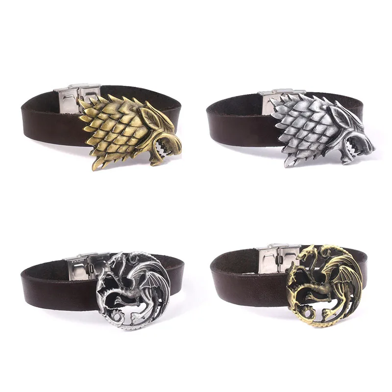 Authority New Fashion Punk Style Men's Leather Bracelet Inspired Wolf Head Dragon Head Zinc Alloy Game Jewelry
Authority New Fashion Punk Style Men's Leather Bracelet Inspired Wolf Head Dragon Head Zinc Alloy Game Jewelry