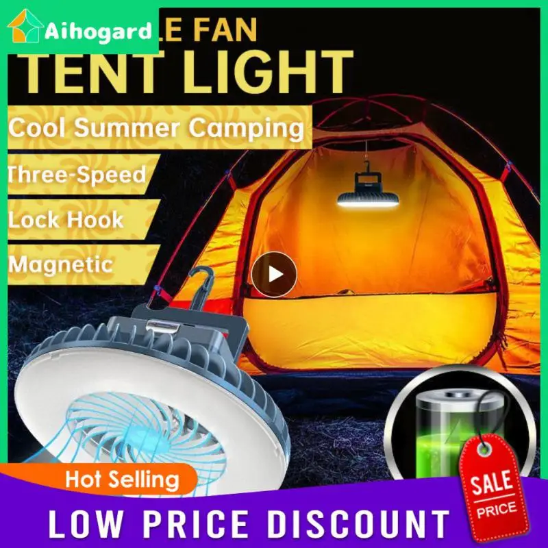 

Outdoor Emergency Lamp Outdoor Fan Fan Light Portable Chandeliers Tent Light Night Light Silent Invisible Fan Fan Tent Light
