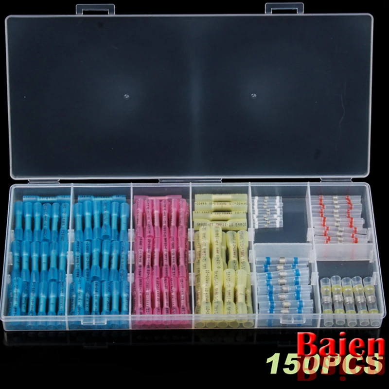 100Pcs Heat Shrink Butt Connectors + 50Pcs Solder Sleeve With Box electrical connector crimps wire crimp connector
100Pcs Heat Shrink Butt Connectors + 50Pcs Solder Sleeve With Box electrical connector crimps wire crimp connector