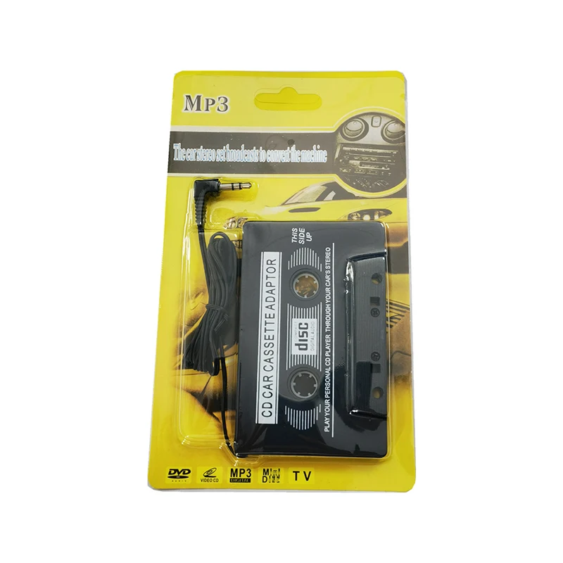 

High Quality Car MP3 MP4 Cassette Tape Adapter Mobile Phone Audio Converter Car Tape Converter For IPod MP3 CD DVD Player