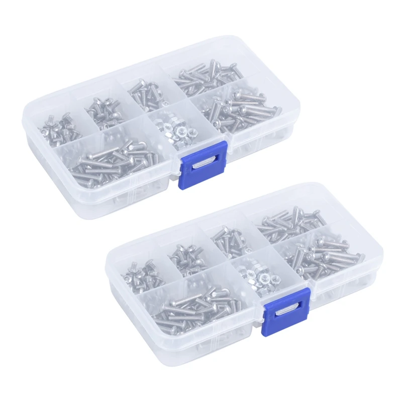 460Pcs M3 Stainless Steel Hex Hex Drive Button Head Socket Cap Bolts Screws Nuts Assortment Kit (M3)
460Pcs M3 Stainless Steel Hex Hex Drive Button Head Socket Cap Bolts Screws Nuts Assortment Kit (M3)