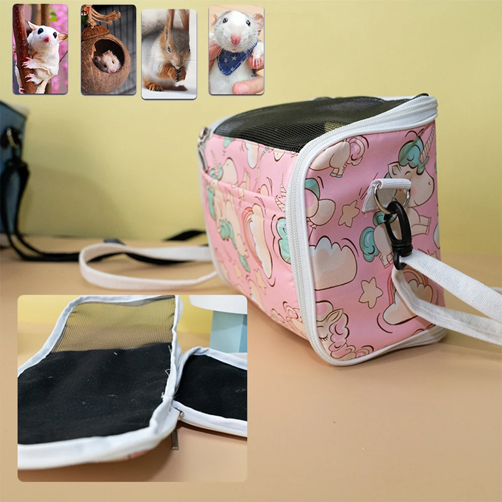 

Hamster Carrier Travel Bag Portable Breathable squirrel Totoro hedgehog Honey glider Outing bag for Small Animals Carriers
