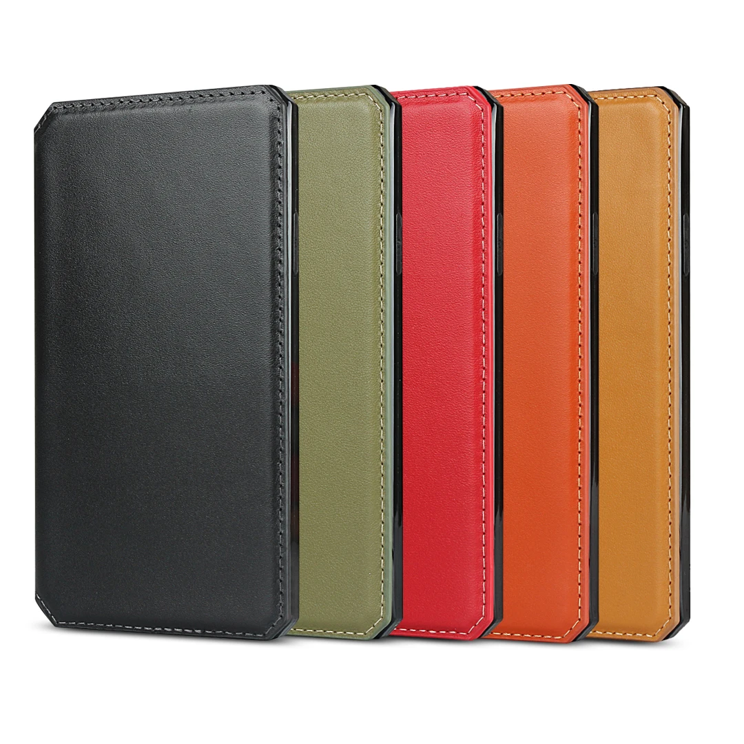 Solid Color Premium Genuine Real Leather Flip Wallet Case Cover with RFID Blocking for iPhone 13 12 11 XR XS Mini Pro Max
Solid Color Premium Genuine Real Leather Flip Wallet Case Cover with RFID Blocking for iPhone 13 12 11 XR XS Mini Pro Max