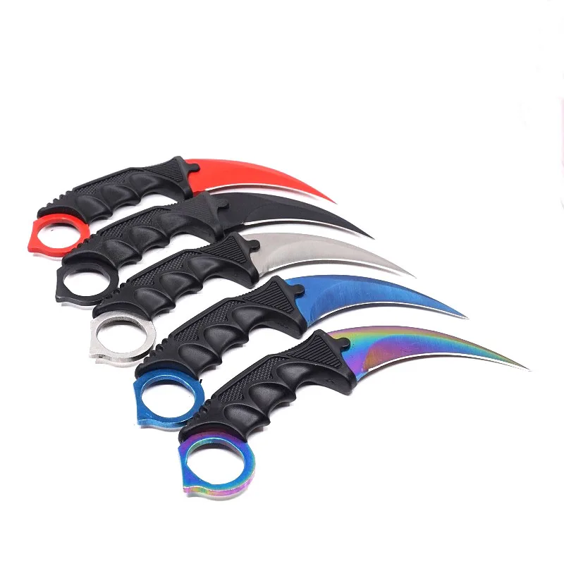 

Cs Go Karambit Knife Hunting Camping Pocket Knife Survival Tactical Outdoor EDC Tools Fixed Blade Csgo Claw Knives