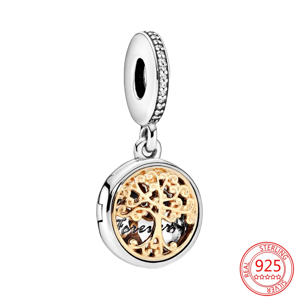 NEW 925 Sterling Silver Double Color Golden Tree Fit Original Pandora Bracelet Necklace Pendant Women Bead Jewelry Diy Charm
NEW 925 Sterling Silver Double Color Golden Tree Fit Original Pandora Bracelet Necklace Pendant Women Bead Jewelry Diy Charm