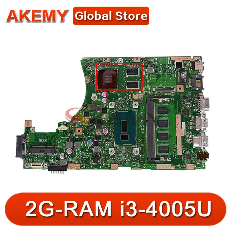 Akemy X455LF Laptop motherboard For Asus X455LJ X455LF A455L K455L X455L mainboard 2G-RAM i3-4005U
Akemy X455LF Laptop motherboard For Asus X455LJ X455LF A455L K455L X455L mainboard 2G-RAM i3-4005U