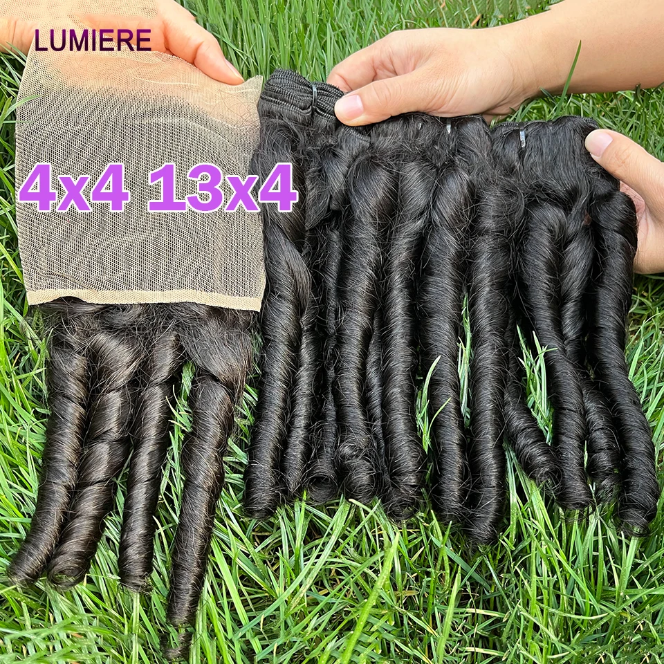 32 40 Inch Brazilian Finger Roll Funmi Hair Weave Bundles with Closure Frontal Remy 100% Human Hair Bundles with Frontal Closure
32 40 Inch Brazilian Finger Roll Funmi Hair Weave Bundles with Closure Frontal Remy 100% Human Hair Bundles with Frontal Closure