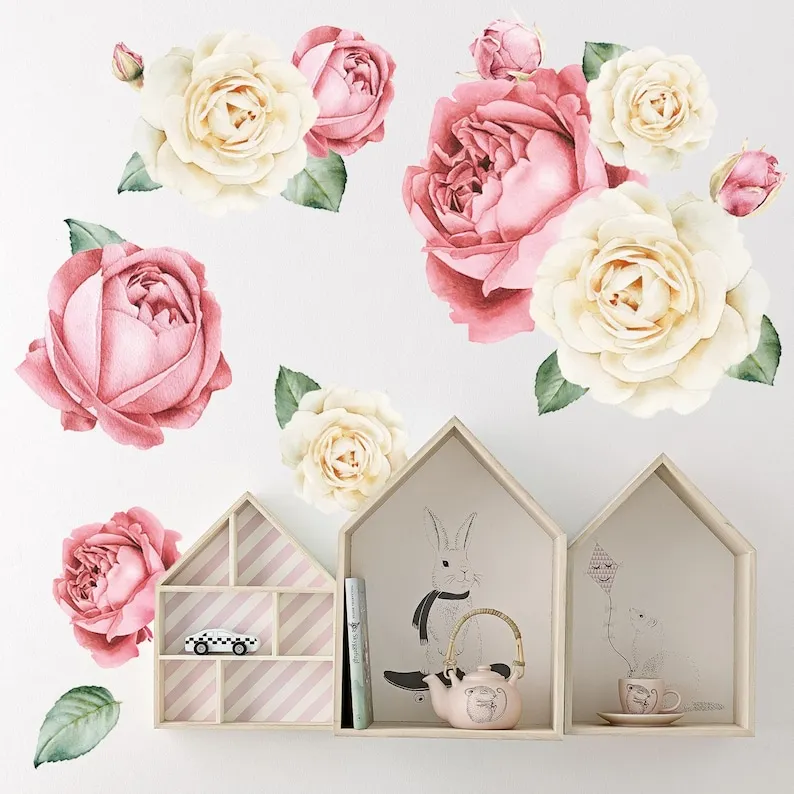 Red Rose Wall Decals for Bedroom, Rose Decals for Wall, Rose Flower wall decals, Floral Wall Decals Peel Stick, Rose Vinyl Nurse
Red Rose Wall Decals for Bedroom, Rose Decals for Wall, Rose Flower wall decals, Floral Wall Decals Peel Stick, Rose Vinyl Nurse