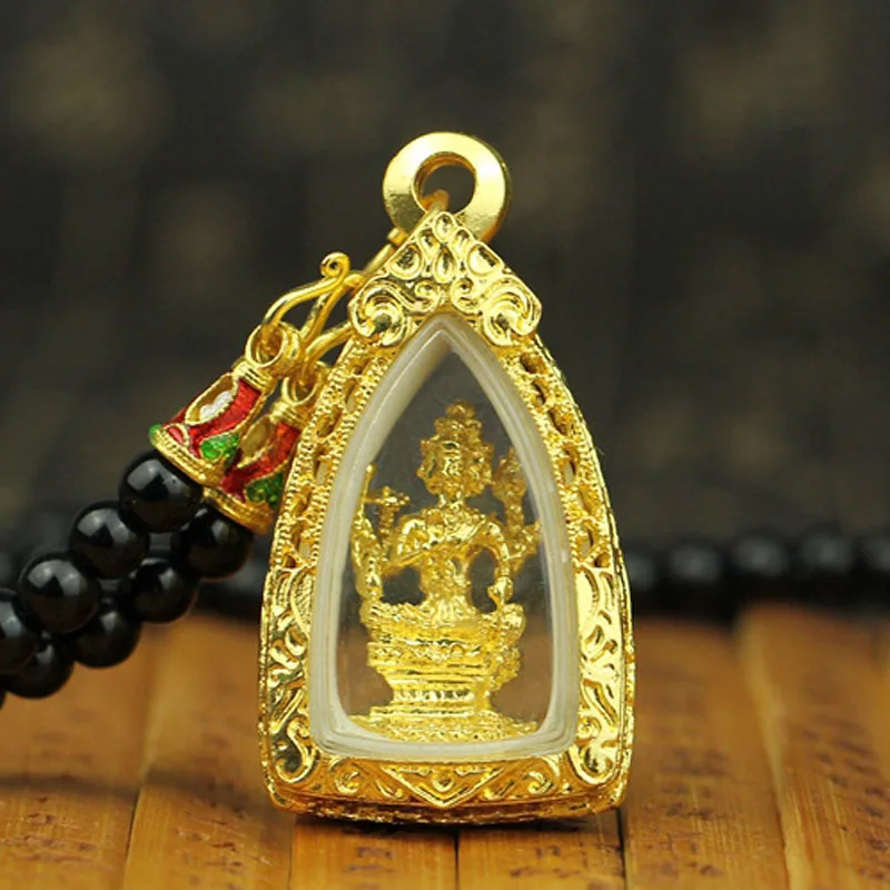 

2023 Special Offer Asia Thailand temple four-faced God Buddha Amulet Pendant Buddhism talisman bring good luck attract wealth M6