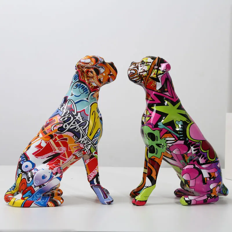 Creative Art Water Transfer Painted Room Color Boxer Dog Decorations Home Entrance Wine Cabinet Office Decor Resin Crafts
Creative Art Water Transfer Painted Room Color Boxer Dog Decorations Home Entrance Wine Cabinet Office Decor Resin Crafts