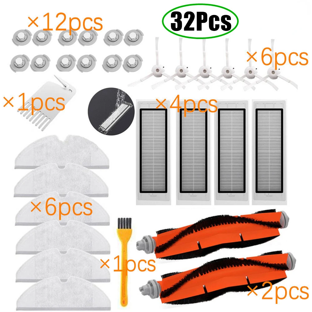 For Xiaomi Roborock Robot S50 S51 Vacuum Cleaner Spare Parts Kits Mop Cloths Wet Mopping Filter Side Brush Roll Brush Water Tank
For Xiaomi Roborock Robot S50 S51 Vacuum Cleaner Spare Parts Kits Mop Cloths Wet Mopping Filter Side Brush Roll Brush Water Tank