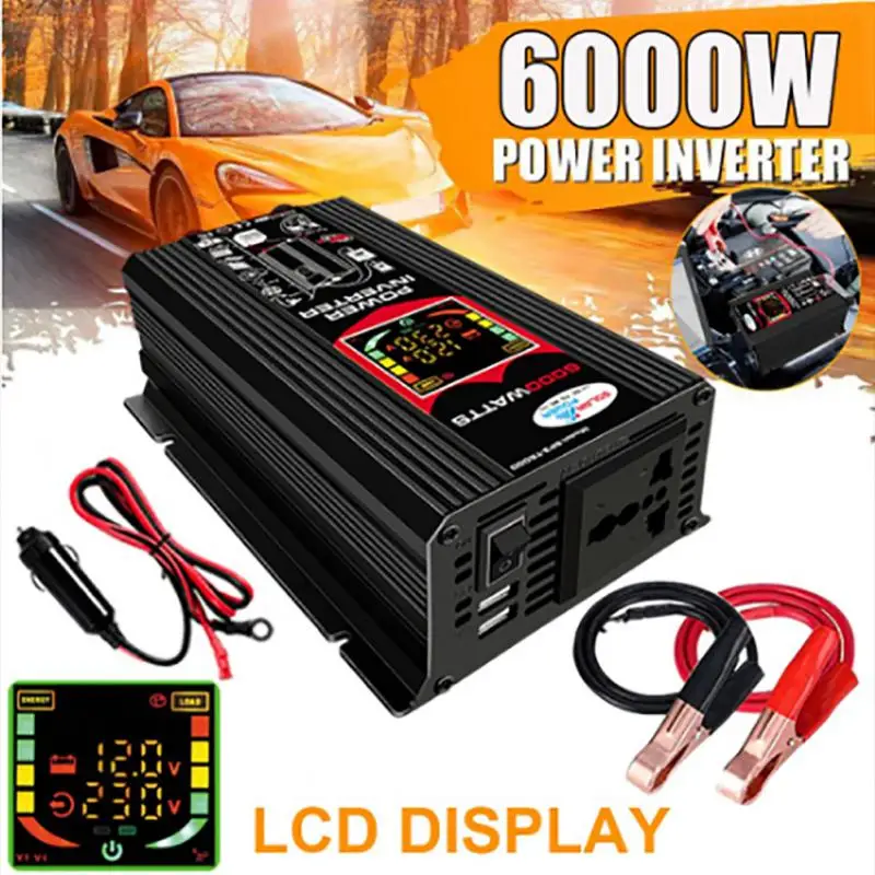 6000W Car Power Inverter Solar Panel System Kit Charge Controller 12V To 110V 220V With LED Display Voltage Transformer
6000W Car Power Inverter Solar Panel System Kit Charge Controller 12V To 110V 220V With LED Display Voltage Transformer