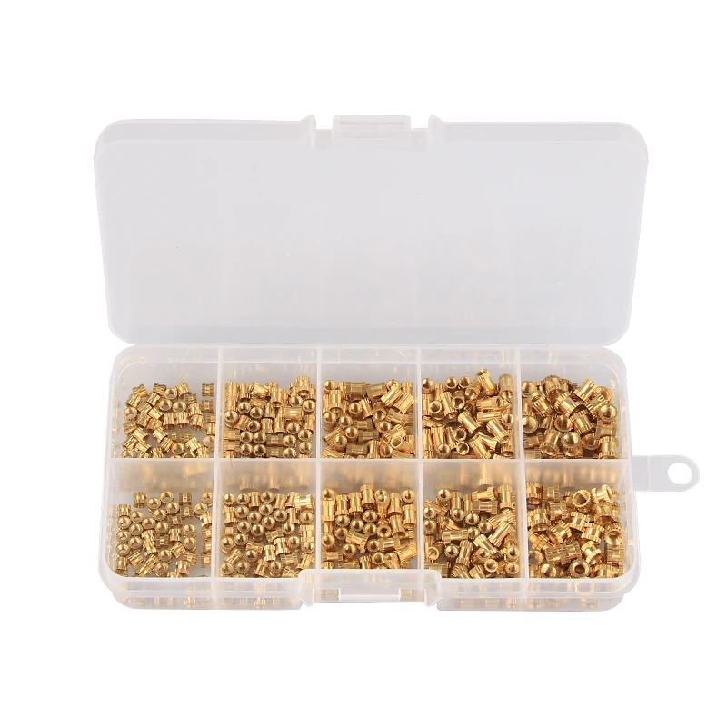 500Pcs Assorted M2/M2.5/M3 Injection Nut Brass Insert Knurled Nuts Knurling Thread Inserts Nuts Kit
500Pcs Assorted M2/M2.5/M3 Injection Nut Brass Insert Knurled Nuts Knurling Thread Inserts Nuts Kit