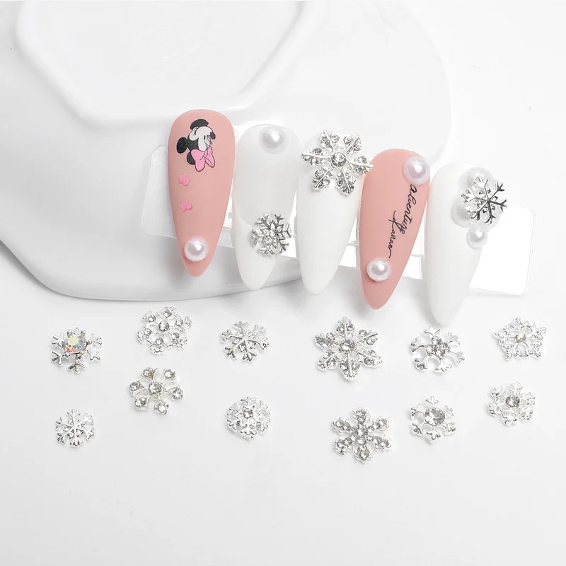 10pcs Luxury Shiny Zircon Nail Art Charms Fashion Christmas Parts Nail Decorations Alloy Snowflakes Design DIY Nail Accessories
10pcs Luxury Shiny Zircon Nail Art Charms Fashion Christmas Parts Nail Decorations Alloy Snowflakes Design DIY Nail Accessories