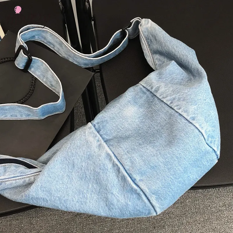 

Повседневные Простые большие Наплечные сумки HISUELY, Женская холщовая вместительная сумка для покупок, джинсовая сумка через плечо, женская сумка-мессенджер