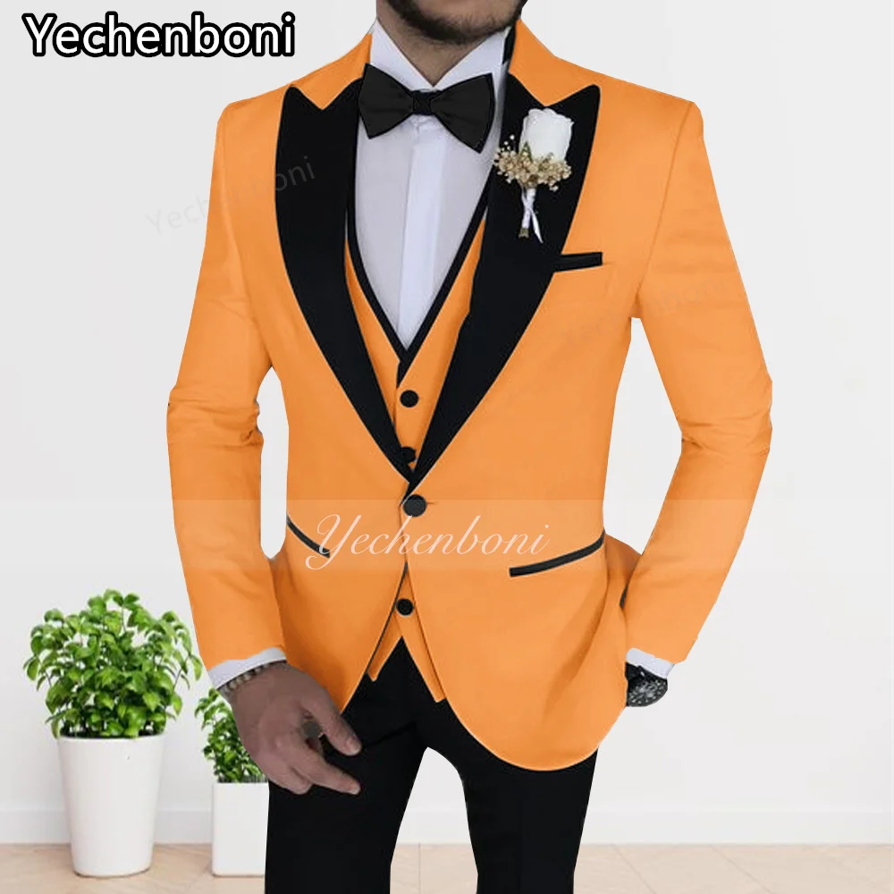 Yechenboni Light Orange Men's Suit Wedding Bridegroom Groomsman Slimming Tuxedo Men's Suit With Trousers Prom Performance Stage
Yechenboni Light Orange Men's Suit Wedding Bridegroom Groomsman Slimming Tuxedo Men's Suit With Trousers Prom Performance Stage
