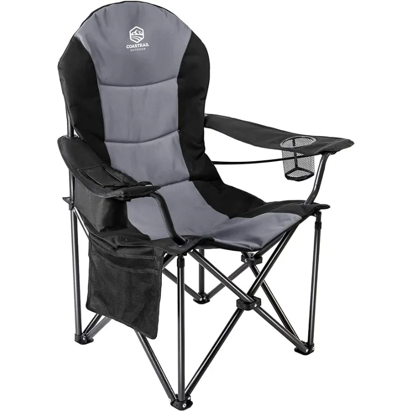 Coastrail Outdoor Camping Chair Oversized Padded Folding Quad Arm Chairs with Lumbar Back Support, Cooler Bag camping chair
Coastrail Outdoor Camping Chair Oversized Padded Folding Quad Arm Chairs with Lumbar Back Support, Cooler Bag camping chair