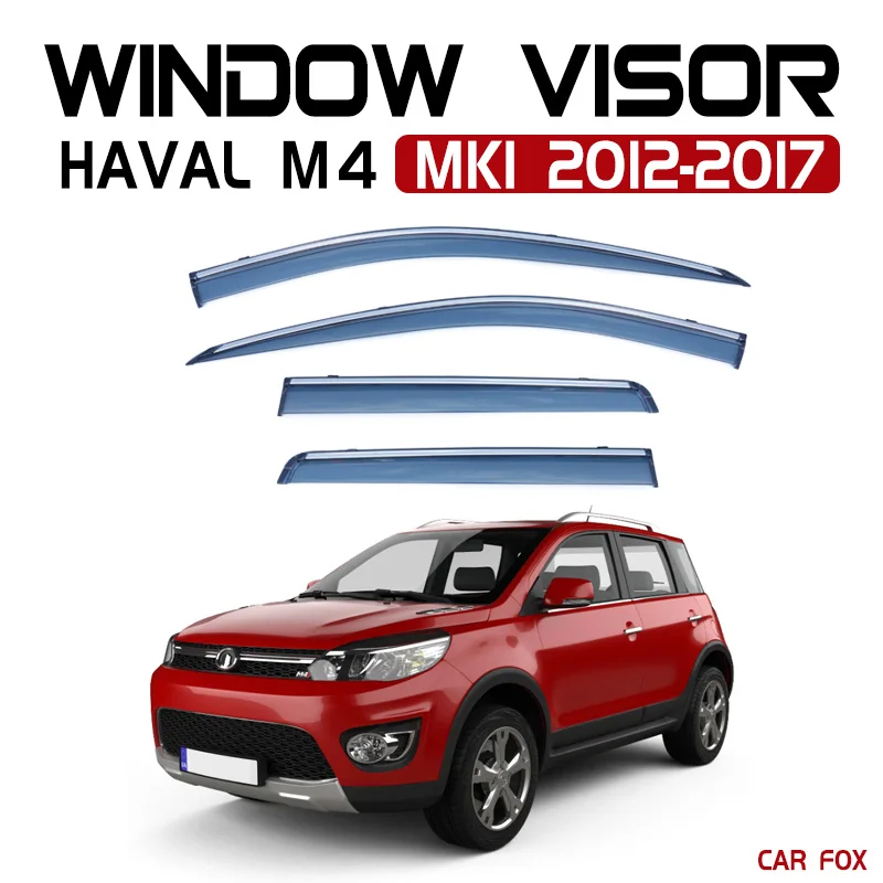Пластиковый козырек для окон Haval M4 Florid Cross 2012-2015, защита от солнца и дождя для Haval M4 Florid Cross
Пластиковый козырек для окон Haval M4 Florid Cross 2012-2015, защита от солнца и дождя для Haval M4 Florid Cross