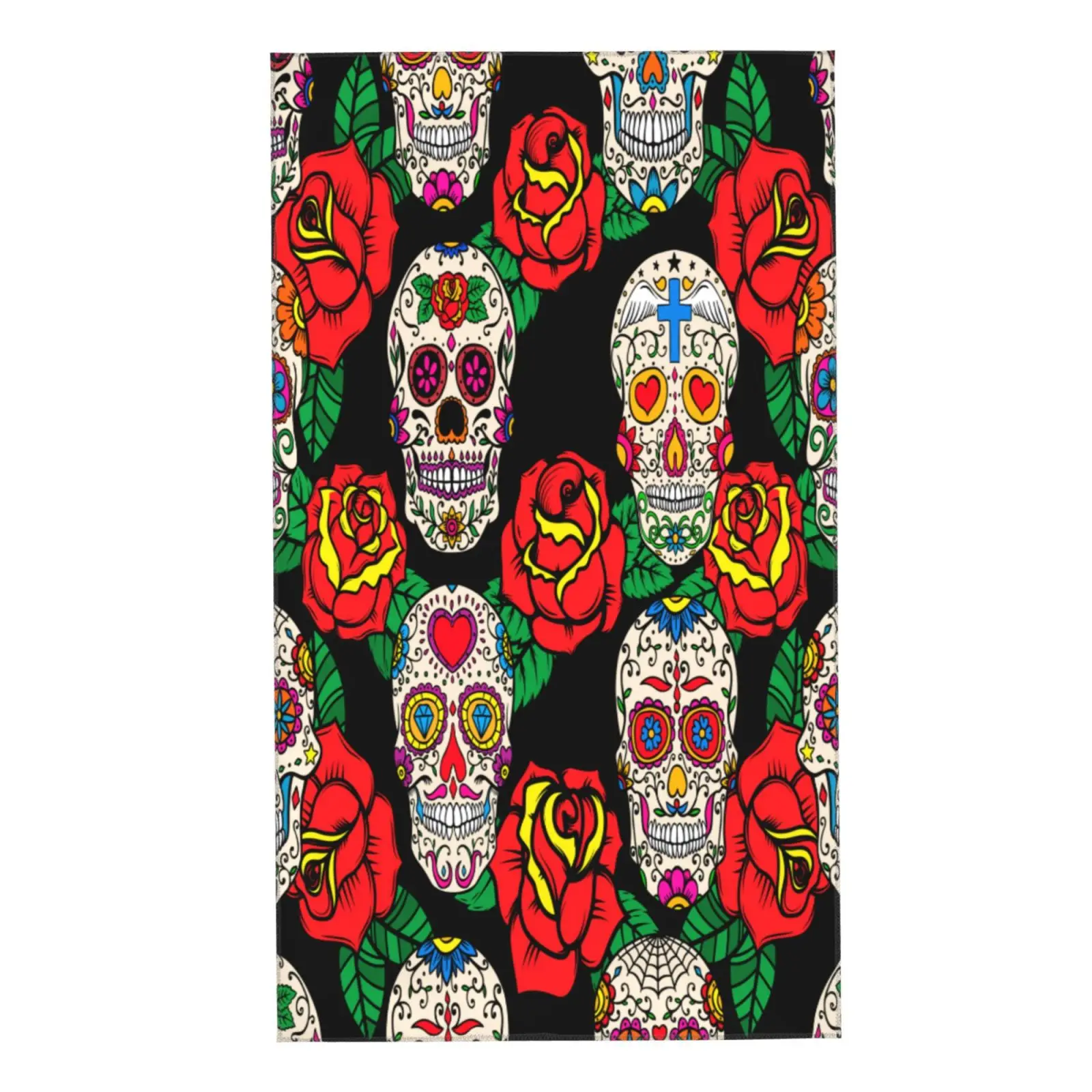 Face Towel Skulls And Red Roses on Black Soft Bath Hotel Spa Gym Sport Hand Towelstoalha de banho
Face Towel Skulls And Red Roses on Black Soft Bath Hotel Spa Gym Sport Hand Towelstoalha de banho