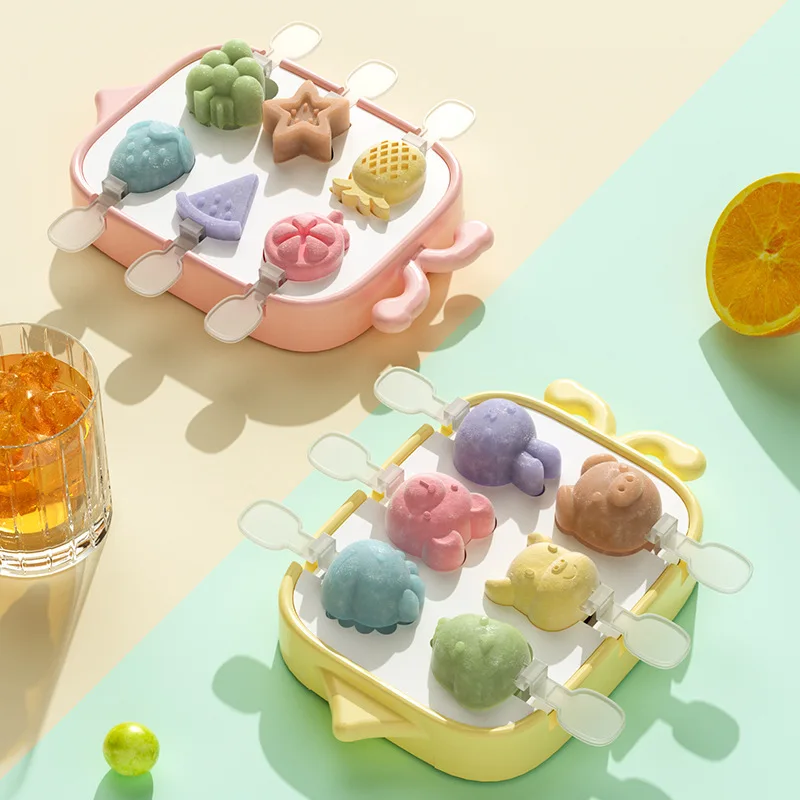 Fruit Shape Ice Cream Molds 6 Hole Food Grade Silicone Forms Popsicle Box DIY Home Freezer Juice Ice Pop Cube With Sticks Summer
Fruit Shape Ice Cream Molds 6 Hole Food Grade Silicone Forms Popsicle Box DIY Home Freezer Juice Ice Pop Cube With Sticks Summer
