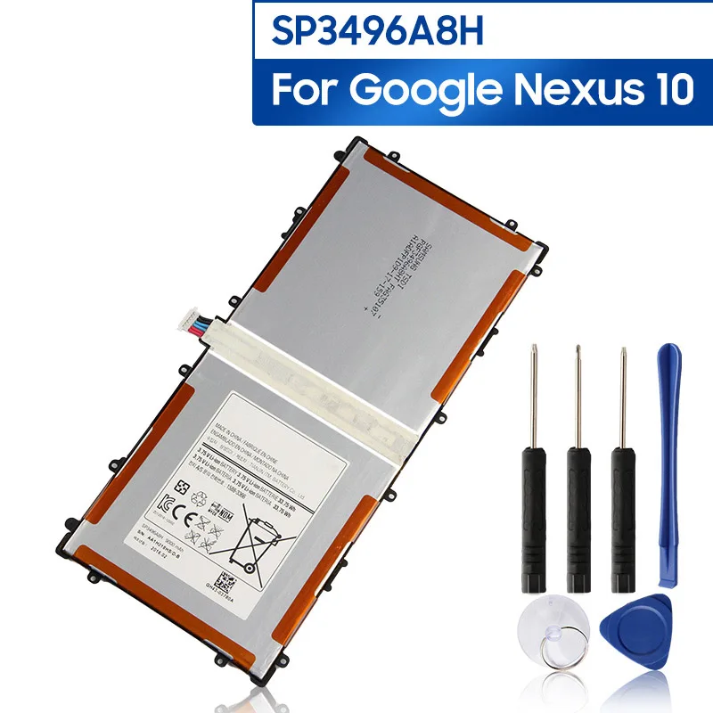 Сменный аккумулятор для планшета SP3496A8H для Samsung Google Nexus 10 GT-P8110 HA32ARB SP3496A8H(1S2P) аккумулятор 9000 мАч
Сменный аккумулятор для планшета SP3496A8H для Samsung Google Nexus 10 GT-P8110 HA32ARB SP3496A8H(1S2P) аккумулятор 9000 мАч