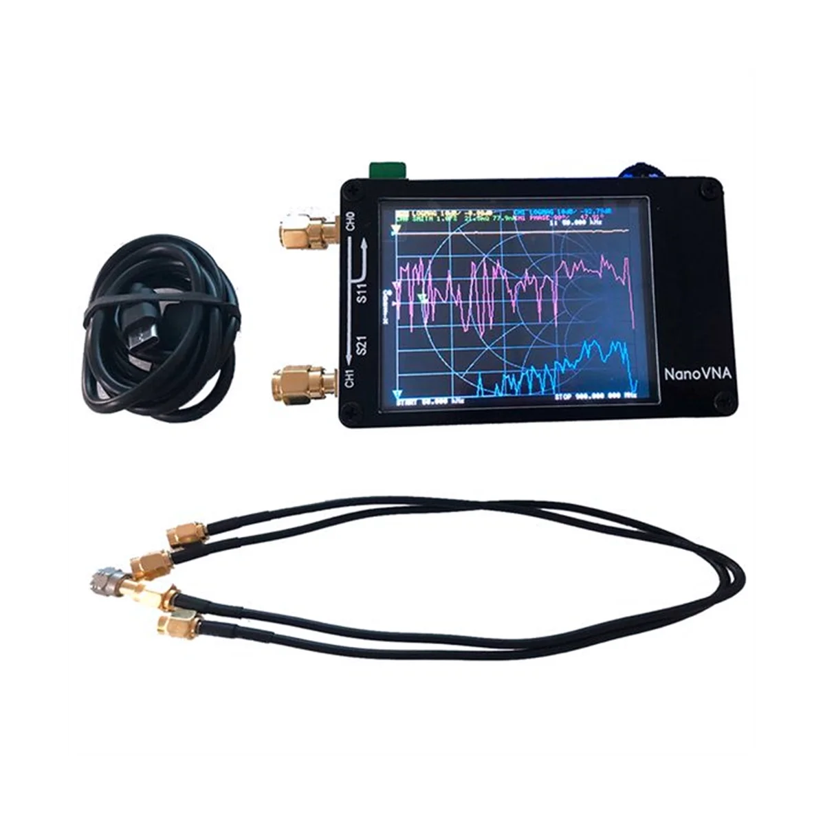 NanoVNA VNA 2.8 Inch LCD HF VHF UHF UV Vector Network Analyzer 50KHz - 900MHz Antenna Analyzer Built-in Battery
NanoVNA VNA 2.8 Inch LCD HF VHF UHF UV Vector Network Analyzer 50KHz - 900MHz Antenna Analyzer Built-in Battery