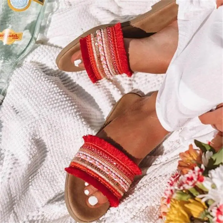New Bohemian Sandals Women Fur Furry Slippers Casual Beach Holiday Sandals Slippers Ladies 2022 Sun Flat Sandals Summer Woman
New Bohemian Sandals Women Fur Furry Slippers Casual Beach Holiday Sandals Slippers Ladies 2022 Sun Flat Sandals Summer Woman