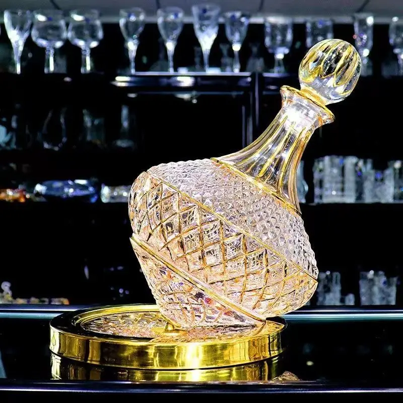 High-end crystal wine decanter rotary wine decanter tumbler gyroscope design wine bottle wine accessories
High-end crystal wine decanter rotary wine decanter tumbler gyroscope design wine bottle wine accessories