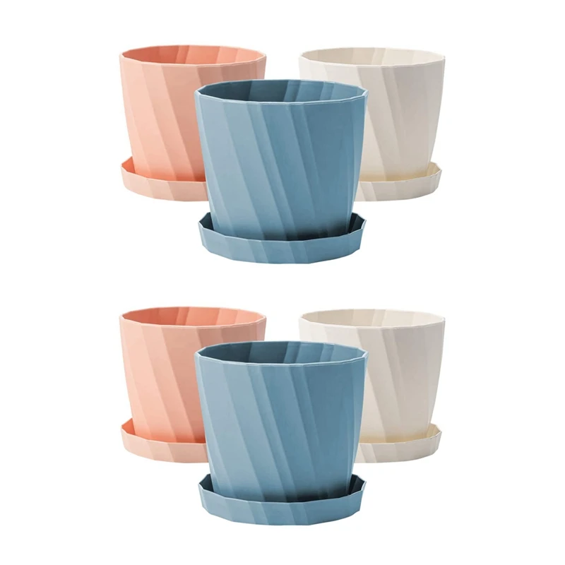 6PCS 6.6 Inch Plant Pot Plastic Planter Colorful Succulent Pots, Plant Pots With Drainage Holes Pot For Indoor Outdoor
6PCS 6.6 Inch Plant Pot Plastic Planter Colorful Succulent Pots, Plant Pots With Drainage Holes Pot For Indoor Outdoor