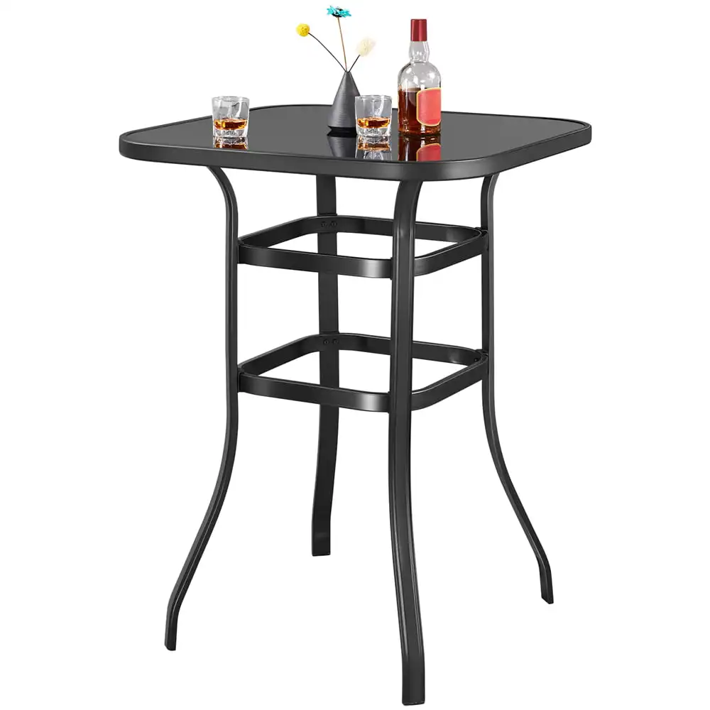 Easyfashion Outdoor 31.5" x 31.5" x 40.5" Square Metal Bistro Table with Tabletop, Black
Easyfashion Outdoor 31.5" x 31.5" x 40.5" Square Metal Bistro Table with Tabletop, Black