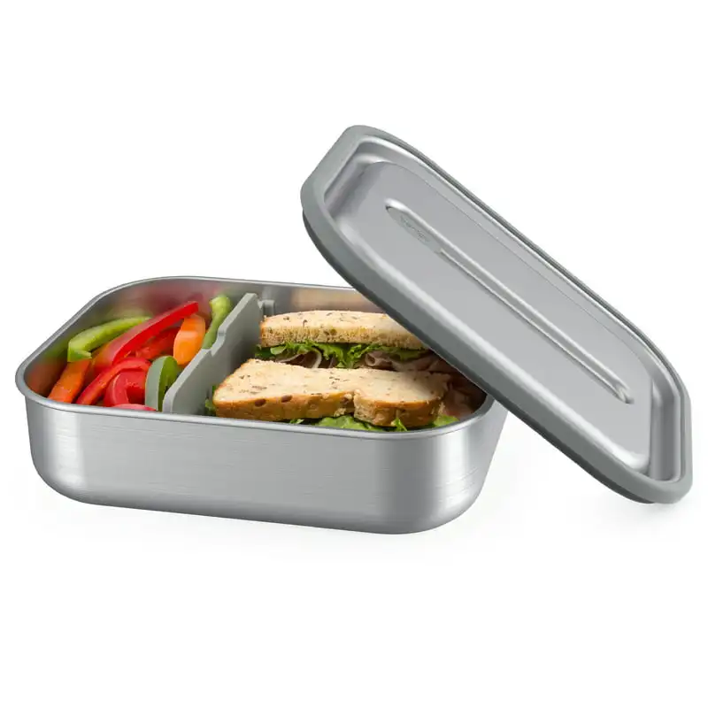 - Leak- Bento-Style Lunch Box with Removable Divider - Sustainable 5 Cup Capacity, Odor and Stain Resistant for On-the-Go Balanc
- Leak- Bento-Style Lunch Box with Removable Divider - Sustainable 5 Cup Capacity, Odor and Stain Resistant for On-the-Go Balanc