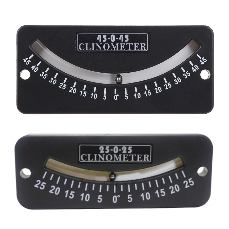 Slope Angle Meter Protractor Tilt Level Meter Gauge 25-0-25 Clinometer 45-0-45 Glass Tube Inclinometer Outdoor Riding
Slope Angle Meter Protractor Tilt Level Meter Gauge 25-0-25 Clinometer 45-0-45 Glass Tube Inclinometer Outdoor Riding