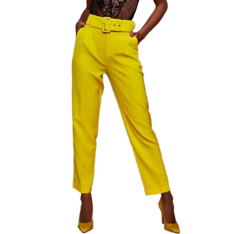 New Women's Pants Spring-Summer High waist solid color nine-point straight Trousers with belt zipper pocket Temperment Elegant
New Women's Pants Spring-Summer High waist solid color nine-point straight Trousers with belt zipper pocket Temperment Elegant