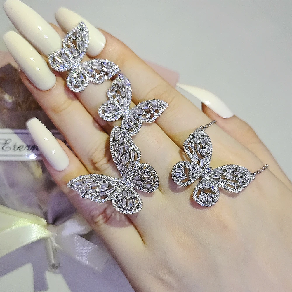 3pcs Pack 2022 New Luxury Butterfly silver color bride Dubai Wedding For Women Lady Anniversary Gift Jewelry Bulk Sell J7613
3pcs Pack 2022 New Luxury Butterfly silver color bride Dubai Wedding For Women Lady Anniversary Gift Jewelry Bulk Sell J7613