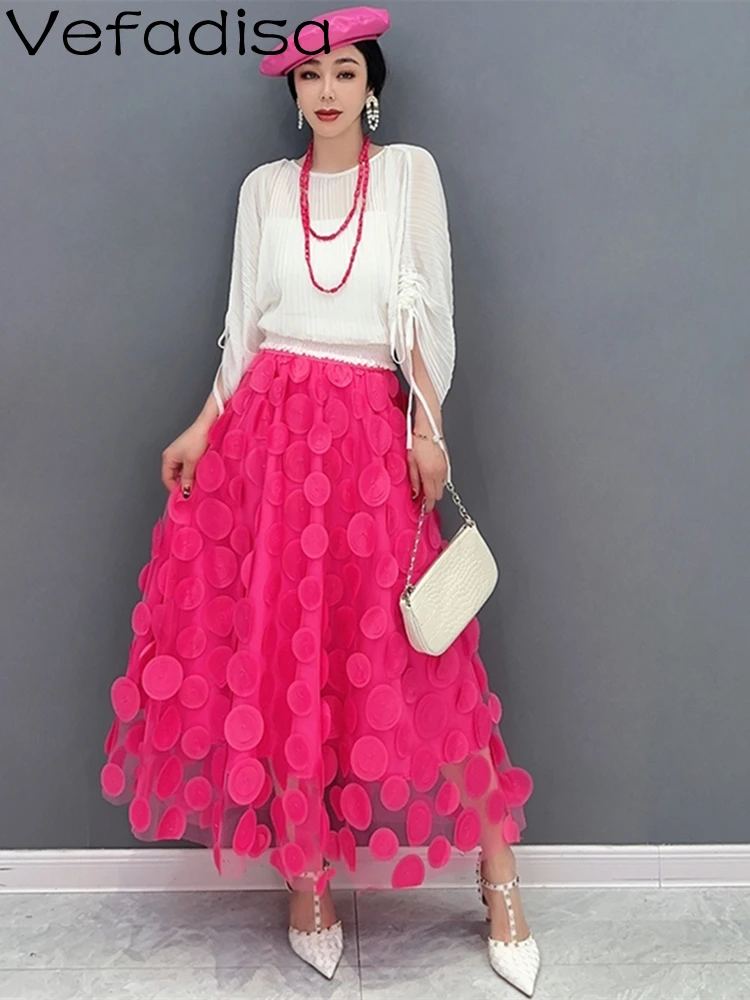 Vefadisa 2023Spring Summer New Korean Fashion Polka Dot Patchwork Gauze Single Skirt Girl Red And White Elegant Women Wear ZY279
Vefadisa 2023Spring Summer New Korean Fashion Polka Dot Patchwork Gauze Single Skirt Girl Red And White Elegant Women Wear ZY279