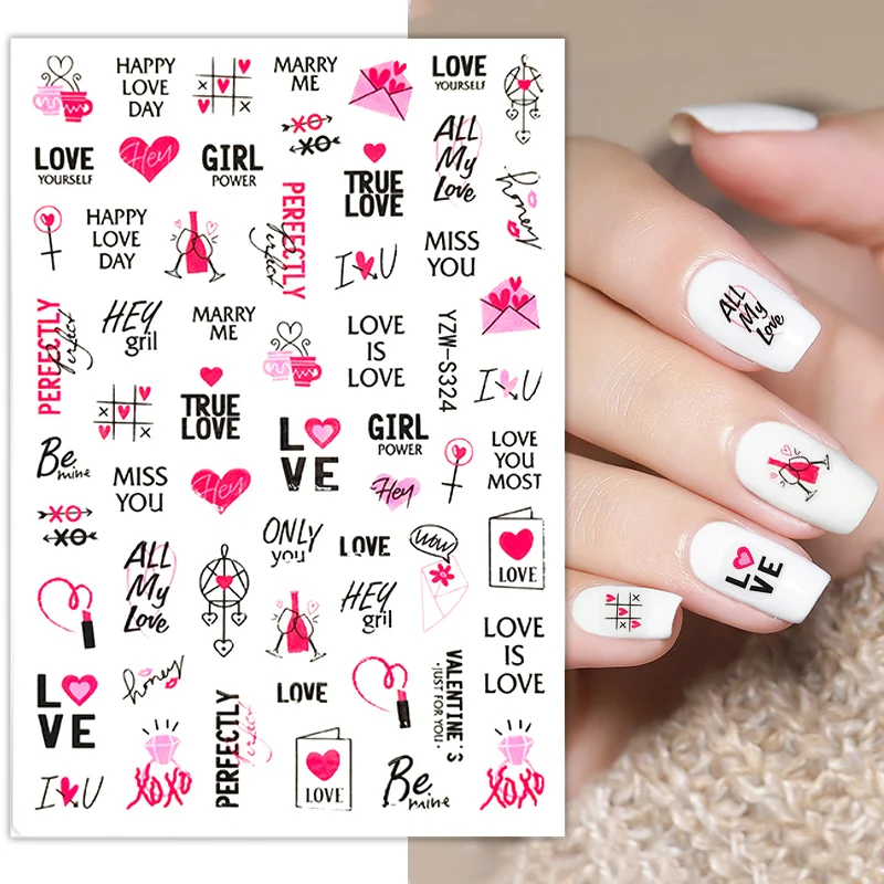 1PC Nail Stickers Love Design Self-Adhesive Couple Manicure Nail Art Decorations Decals
1PC Nail Stickers Love Design Self-Adhesive Couple Manicure Nail Art Decorations Decals