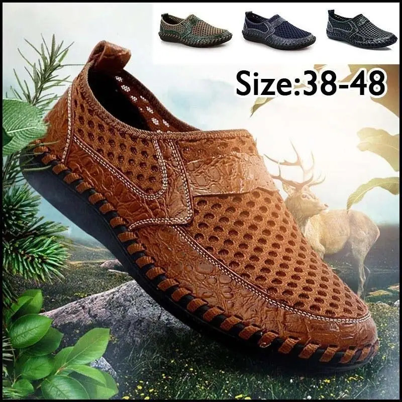 Menico 2022 New Men Loafers Breathable Hollow Mesh Sports Shoes Male Fashion Casual Comfortable Loafers Sneakers Large Size
Menico 2022 New Men Loafers Breathable Hollow Mesh Sports Shoes Male Fashion Casual Comfortable Loafers Sneakers Large Size