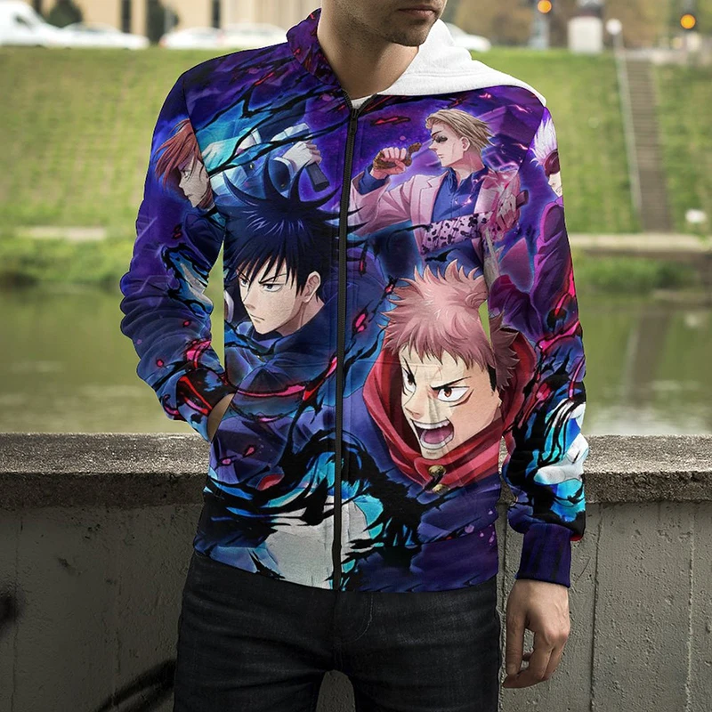 New Anime Jujutsu Kaisen Zip Up Hoodie Men Women JJK Gojo Satoru 3D Print Sweatshirts Coat Cool Casual Zip Hoodie Clothing
New Anime Jujutsu Kaisen Zip Up Hoodie Men Women JJK Gojo Satoru 3D Print Sweatshirts Coat Cool Casual Zip Hoodie Clothing