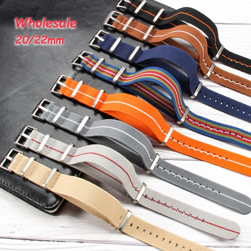 5PCS Wholesale NATO Nylon Elastic Strap 20 22mm Band for Samsung Galaxy Watch 4 3 45mm 41mm for Huawei Watch Woven Bracelet belt
5PCS Wholesale NATO Nylon Elastic Strap 20 22mm Band for Samsung Galaxy Watch 4 3 45mm 41mm for Huawei Watch Woven Bracelet belt